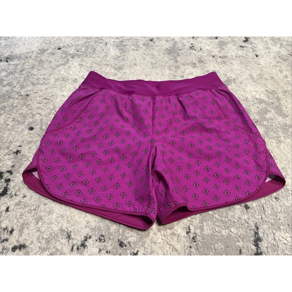 LANDS END Swim Shorts Lined Womens Sz 10 Purple Comfort Waist